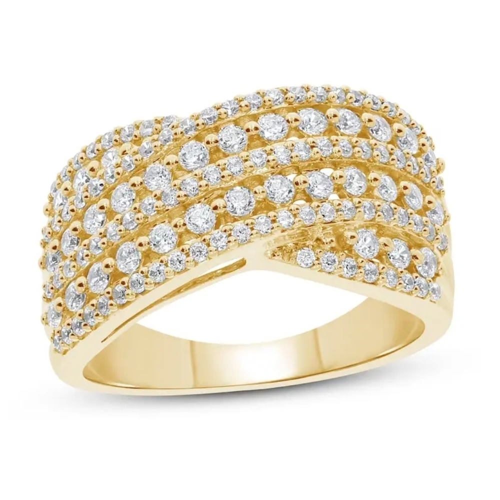Elegant Gold and Silver Zercon Ring